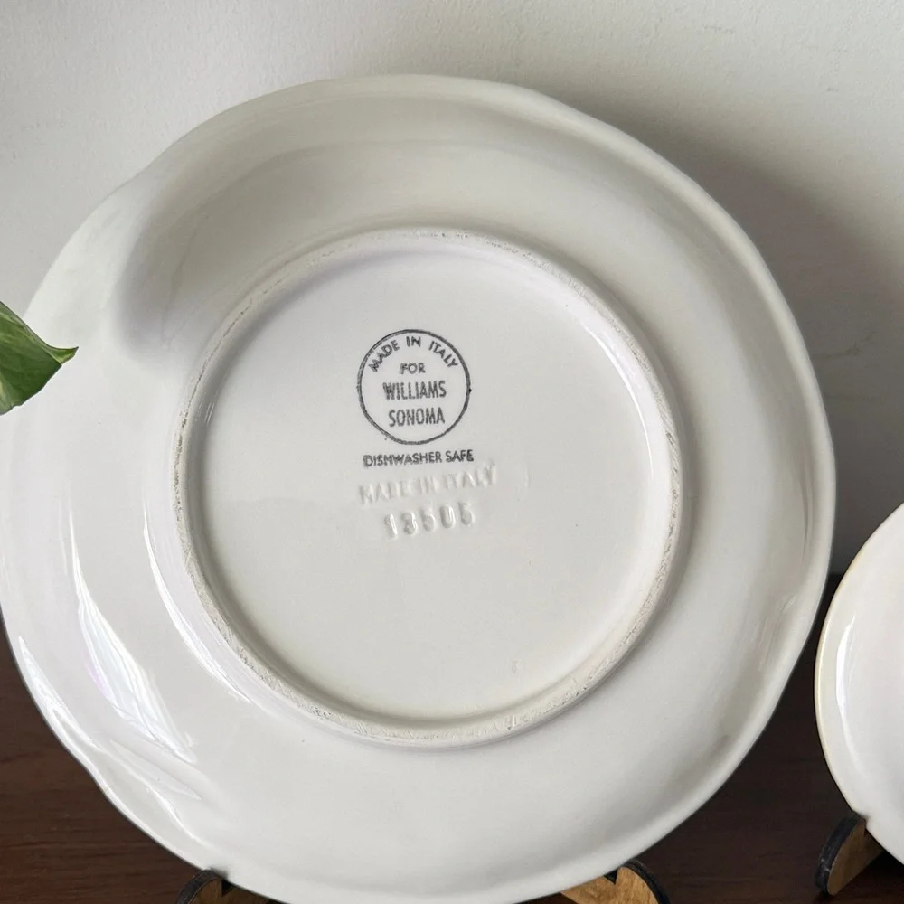 Elegant Floral Rimmed Plate and Bowl Set
